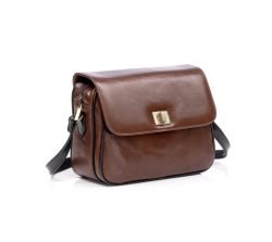 Zella Ash- Beatrix, Black & Brown Leather Cross-body Bag
