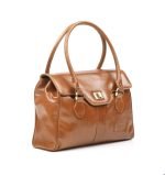 Zella Ash - The Abi, Conker Brown Leather Executive Workbag