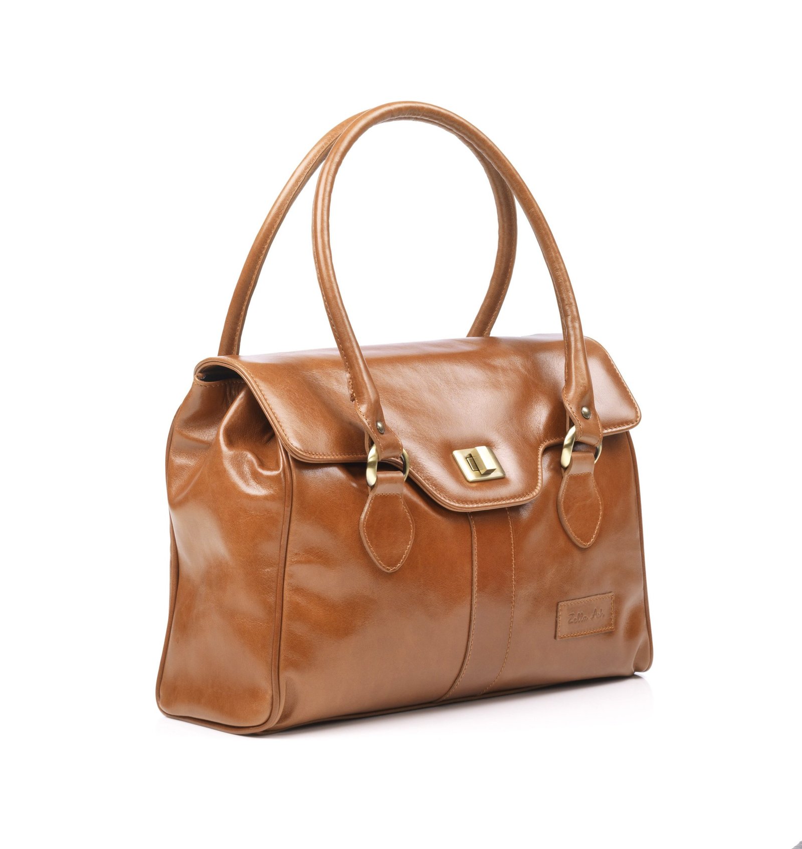 Zella Ash - The Abi, Conker Brown Leather Executive Workbag