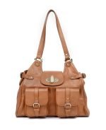 Zella Ash Vida Organizer Leather Shoulder Bag