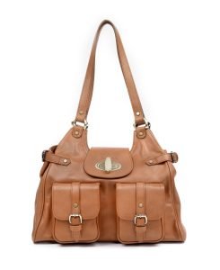 Zella Ash Vida Organizer Leather Shoulder Bag