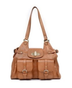 Zella Ash Vida Organizer Leather Shoulder Bag