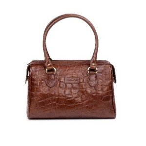 Zella Ash Alicia - Croc Embossed Genuine Leather Designer Grab Bag