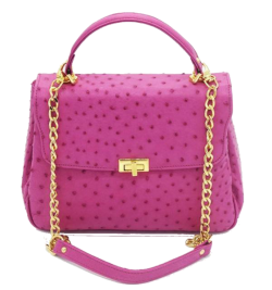 Zella Ash -Diana Ostrich Leather Handbag