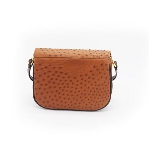 Zella Ash Ostrich Leather Cross-body Bag
