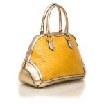 Zella Ash Yellow Leather Hobo Shoulder Handbag