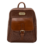 Zella Ash - The Meg Brown Ostrich Leather Backpack