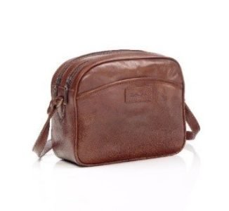 Zella Ash Genuine Leather Cross-Body Bag - Alexia in Dark Brown