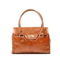 Zella Ash Abi Tan Leather Handbag - Classic Elegance with Flip Cover